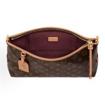 LOUIS VUITTON Carryall East West Gold hardware detachable letter-branded single-shoulder bag brown